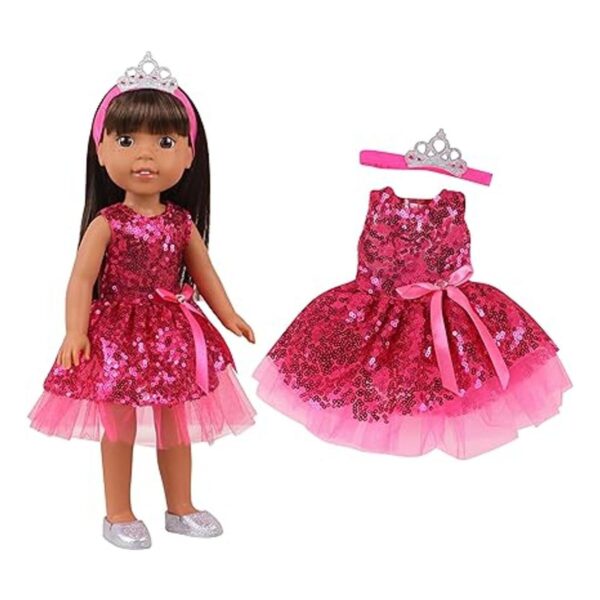 Ropa de muñeca de bebé de 14 pulgadas ajustada para niña_2