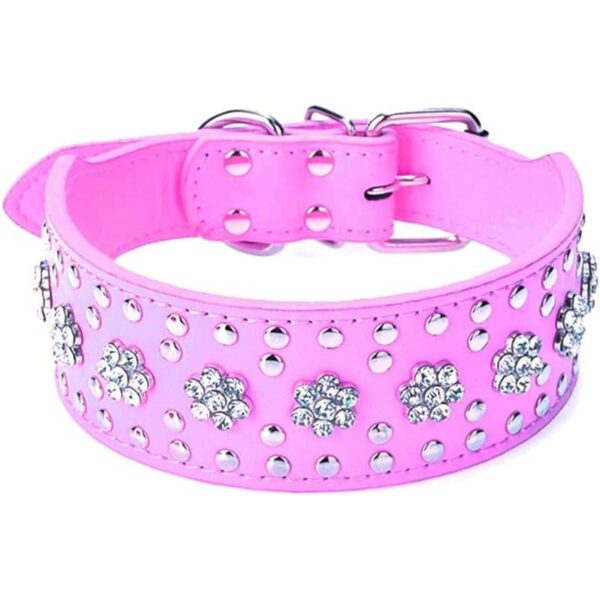 haoyueer Collar de piel sintética para perros medianos y_1