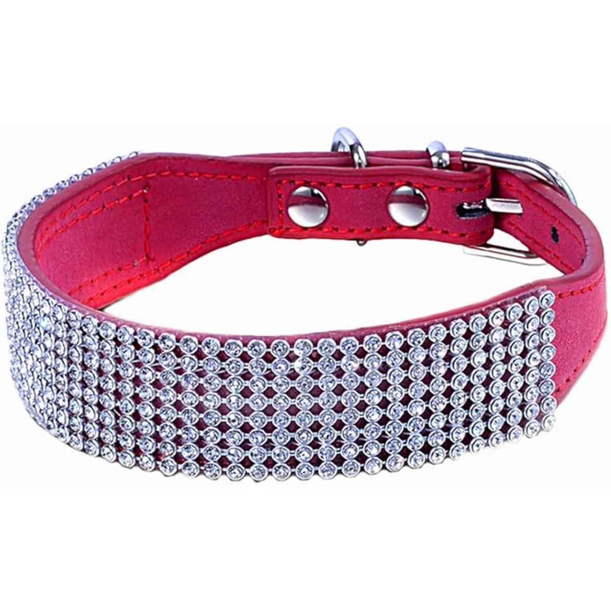 Collar de perro con diamantes de imitación de diamantes de