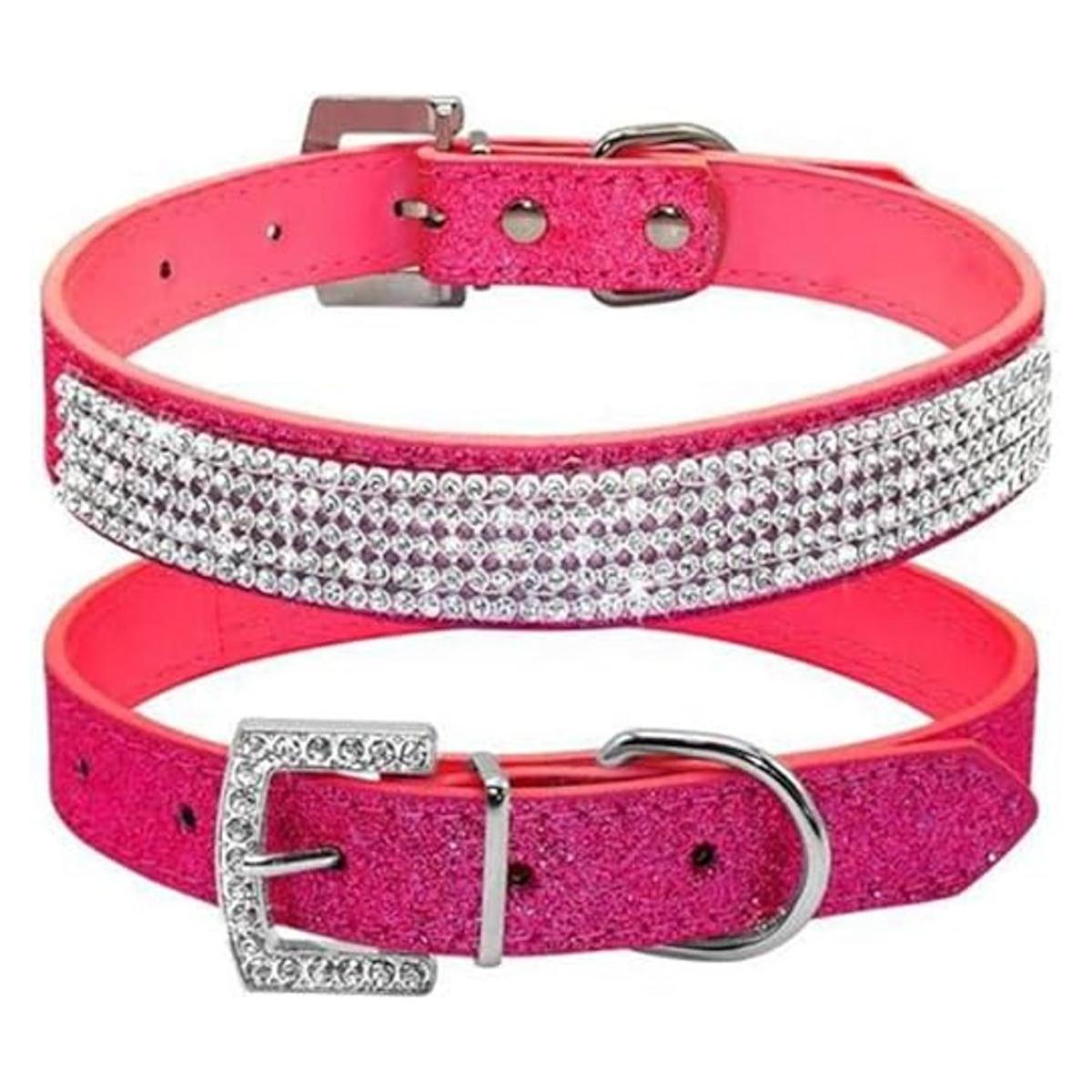 haoyueer Collar de piel brillante con diamantes de