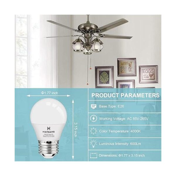 Hansang Bombilla LED E26 para ventilador de techo_2