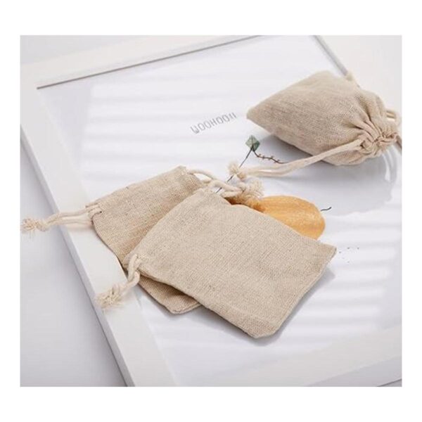 100 bolsas de algodón con doble cordón reutilizables para
