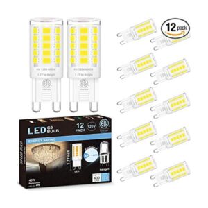 Paquete de 12 bombillas LED G9 de 6000 K de luz diurna_1
