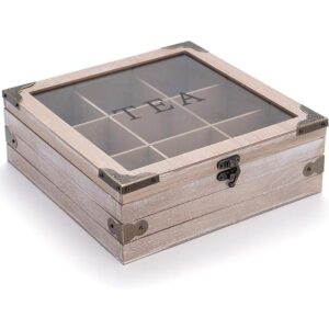 Caja de té de madera organizador de madera caja de_1