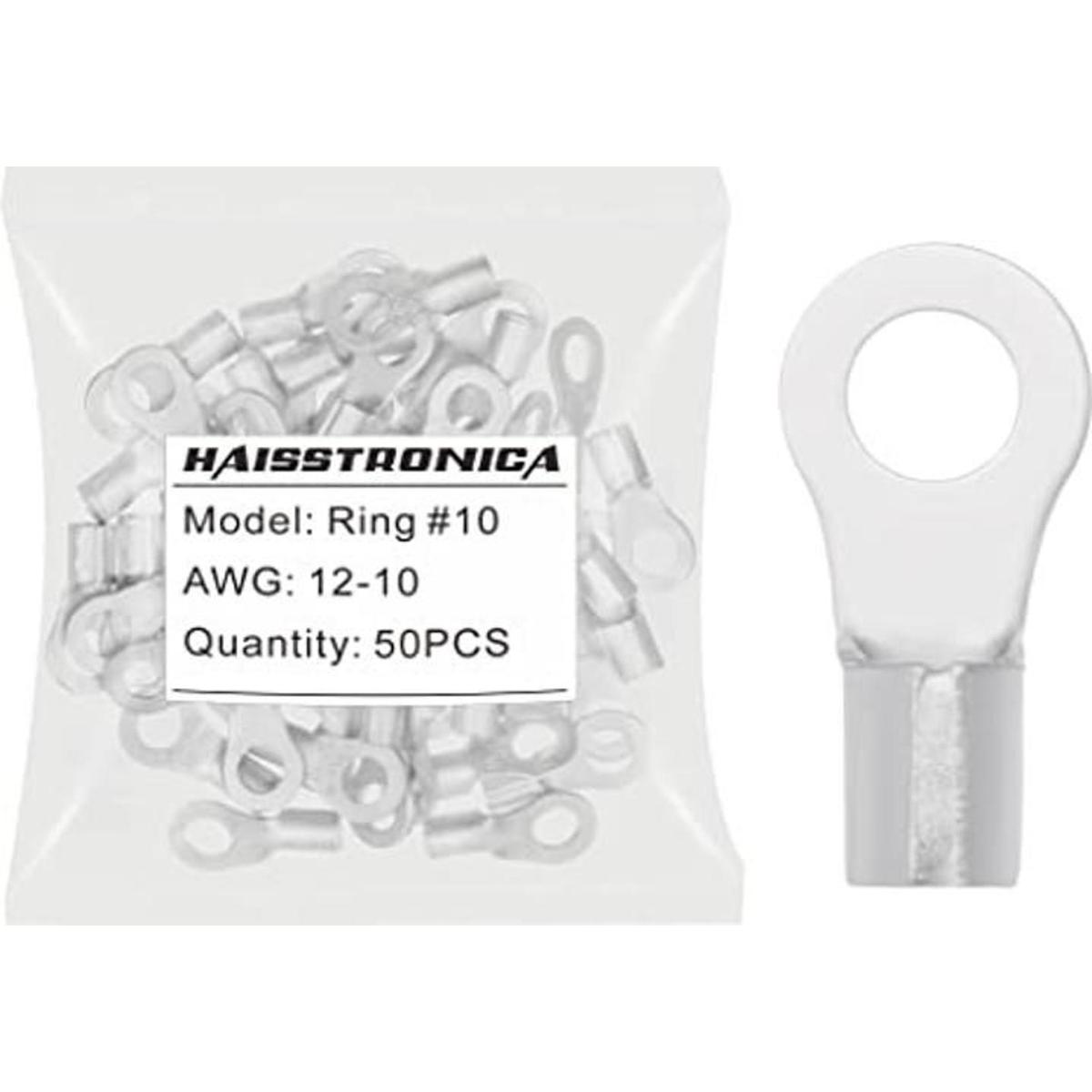 haisstronica 50 terminales de anillo 10 conectores de