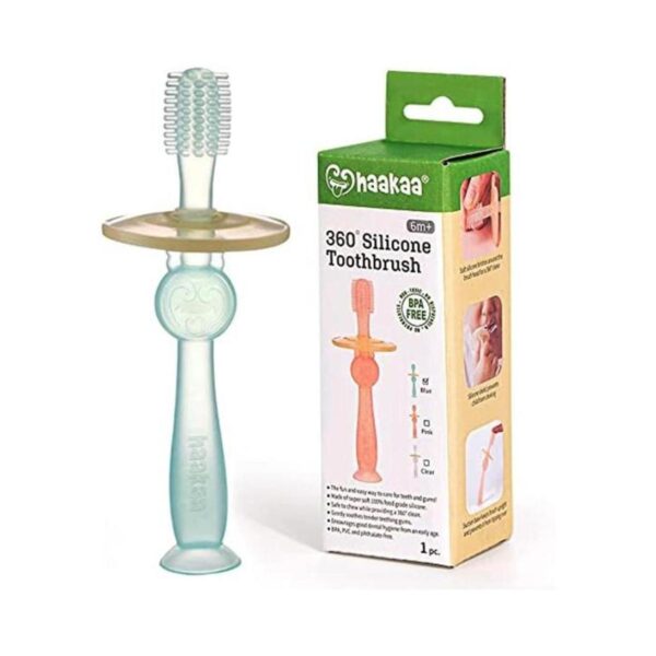 haakaa Baby Toothbrush Baby Teether 360 Silicone Massage_1