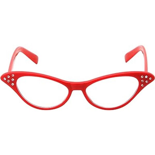 Gafas de ojo de gato Nerd de los años 50 disfraz para_4