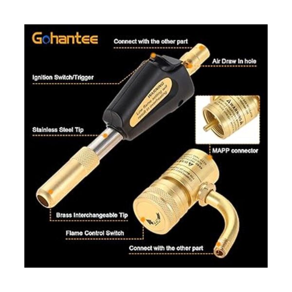 gohantee Propane MAPP Puntas de antorcha turbo de gas con_2