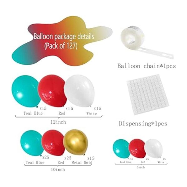 Kit de arco de guirnalda de globos de color rojo verde