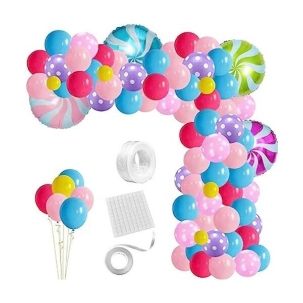 Kit de arco de guirnalda de globos de caramelo 102 globos