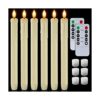 Homemory 6 velas cónicas sin llama con control remoto_1