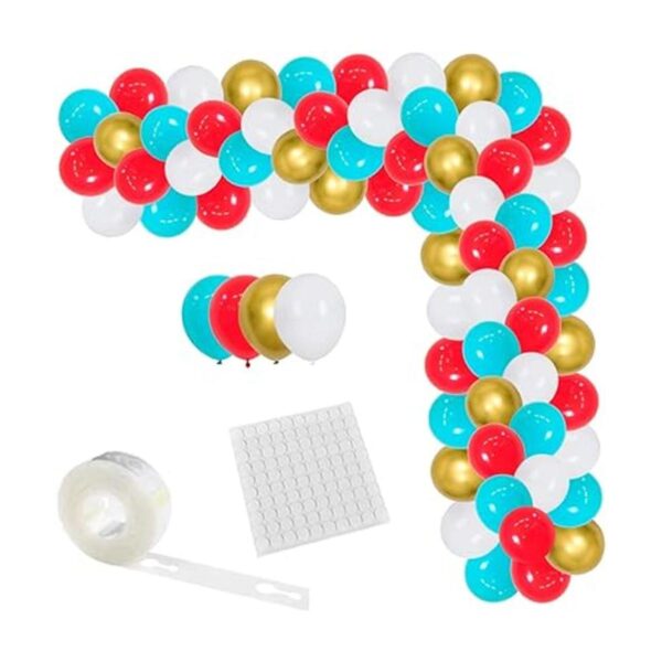 Kit de arco de guirnalda de globos de color rojo verde