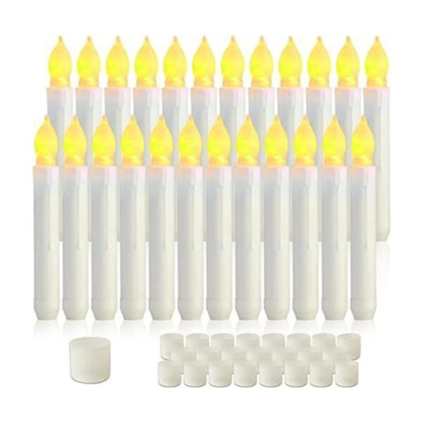 Homemory Velas tipo cirios sin flamas funcionan con_1