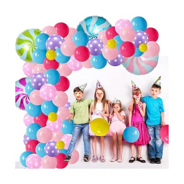 Kit de arco de guirnalda de globos de caramelo 102 globos