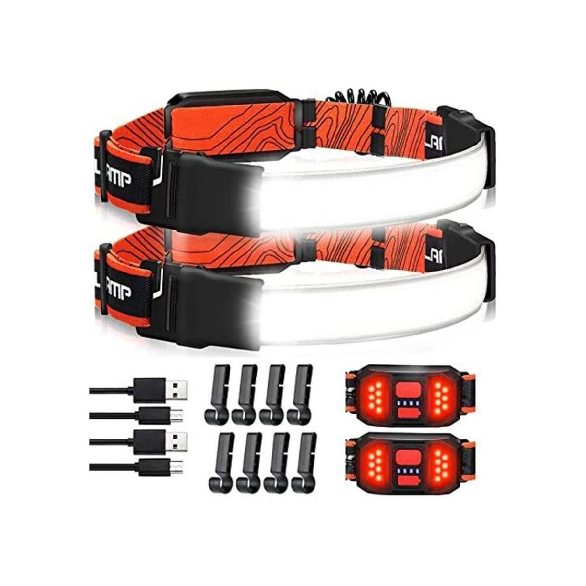 Paquete de 2 linternas LED recargables para faros