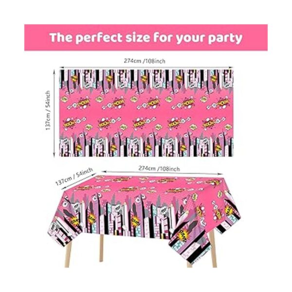 Mantel de fiesta de 3 piezas de Super Girl Hero Girl Pink