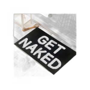 Get Naked Tapete de baño lindo antideslizante de