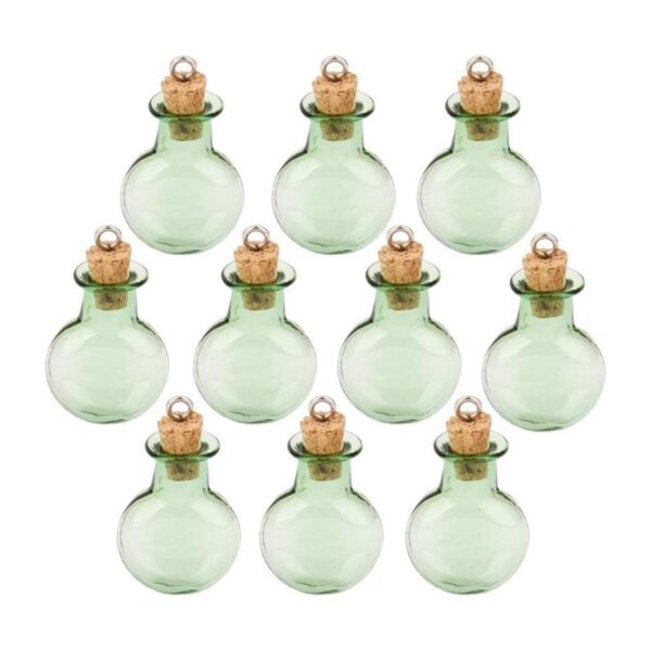 10 piezas mini botella de vidrio de colores lindos frascos_1