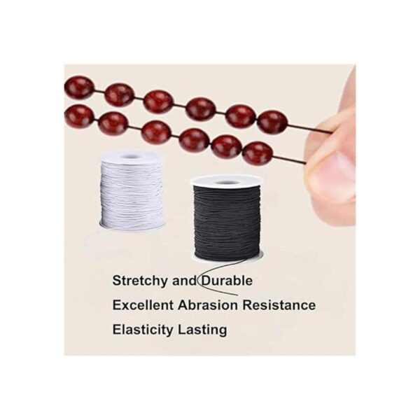 Cuerda elástica para pulseras 2 rollos de 0.039 pulgadas