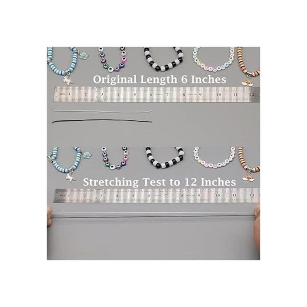 Cuerda elástica para pulseras 2 rollos de 0.039 pulgadas