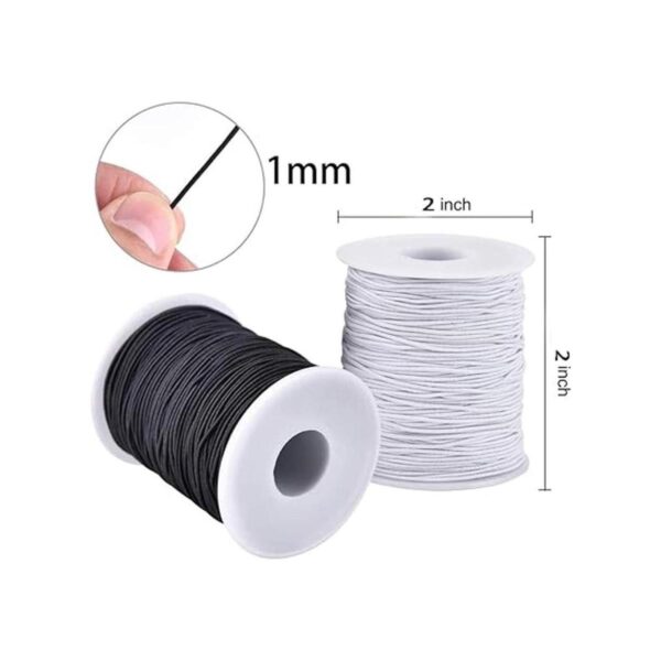 Cuerda elástica para pulseras 2 rollos de 0.039 pulgadas
