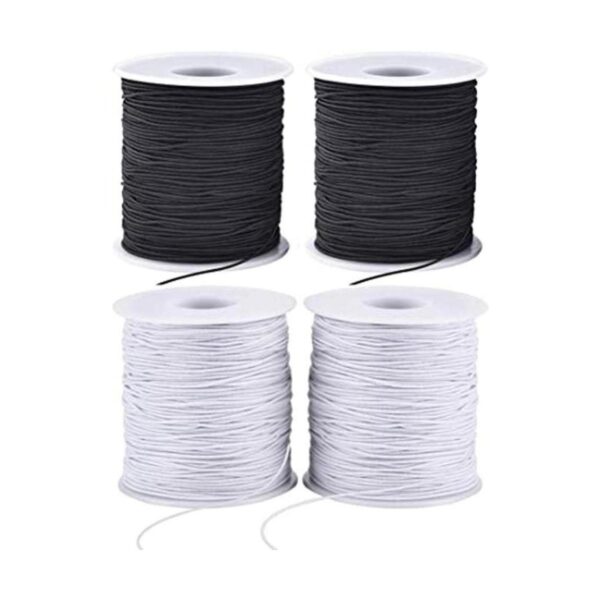 Stretchy String for Bracelets 4 Rolls 1 mm Sturdy Elastic
