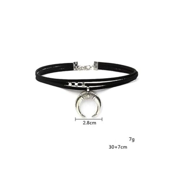 fxmimior Gargantilla con colgante de luna negra y luna_4