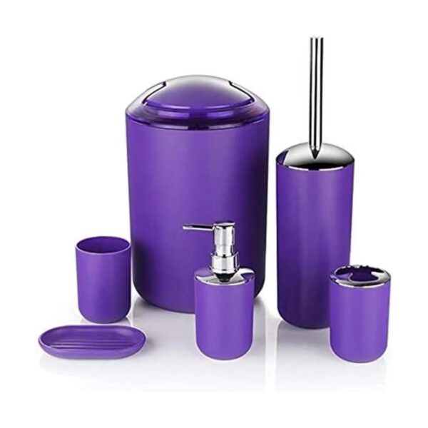 funwill Juego de 6 accesorios de baño de plástico soporte_1