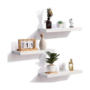 Estantes flotantes estantes de pared de madera maciza_1
