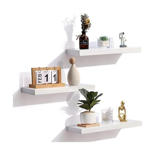 Estantes flotantes estantes de pared de madera maciza_1