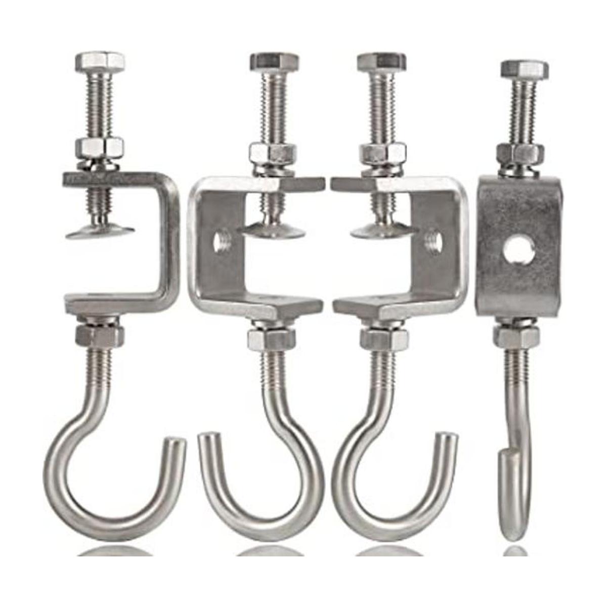 Foxwake Abrazadera de haz de acero inoxidable con gancho