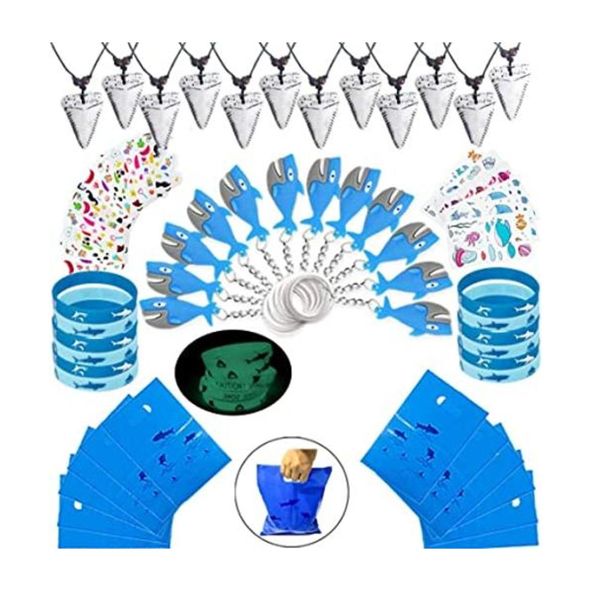 Paquete de suministros para fiesta de tiburón collar de