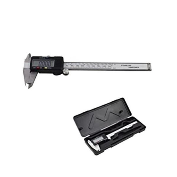 Caliper digital electrónico de acero inoxidable con_1