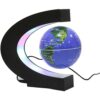 Globo giratorio flotante con luces LED forma C de