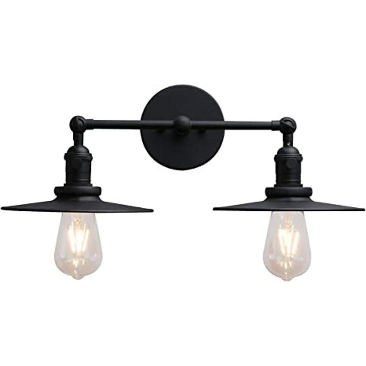 Phansthy Aplique de 2 luces con interruptor luz de