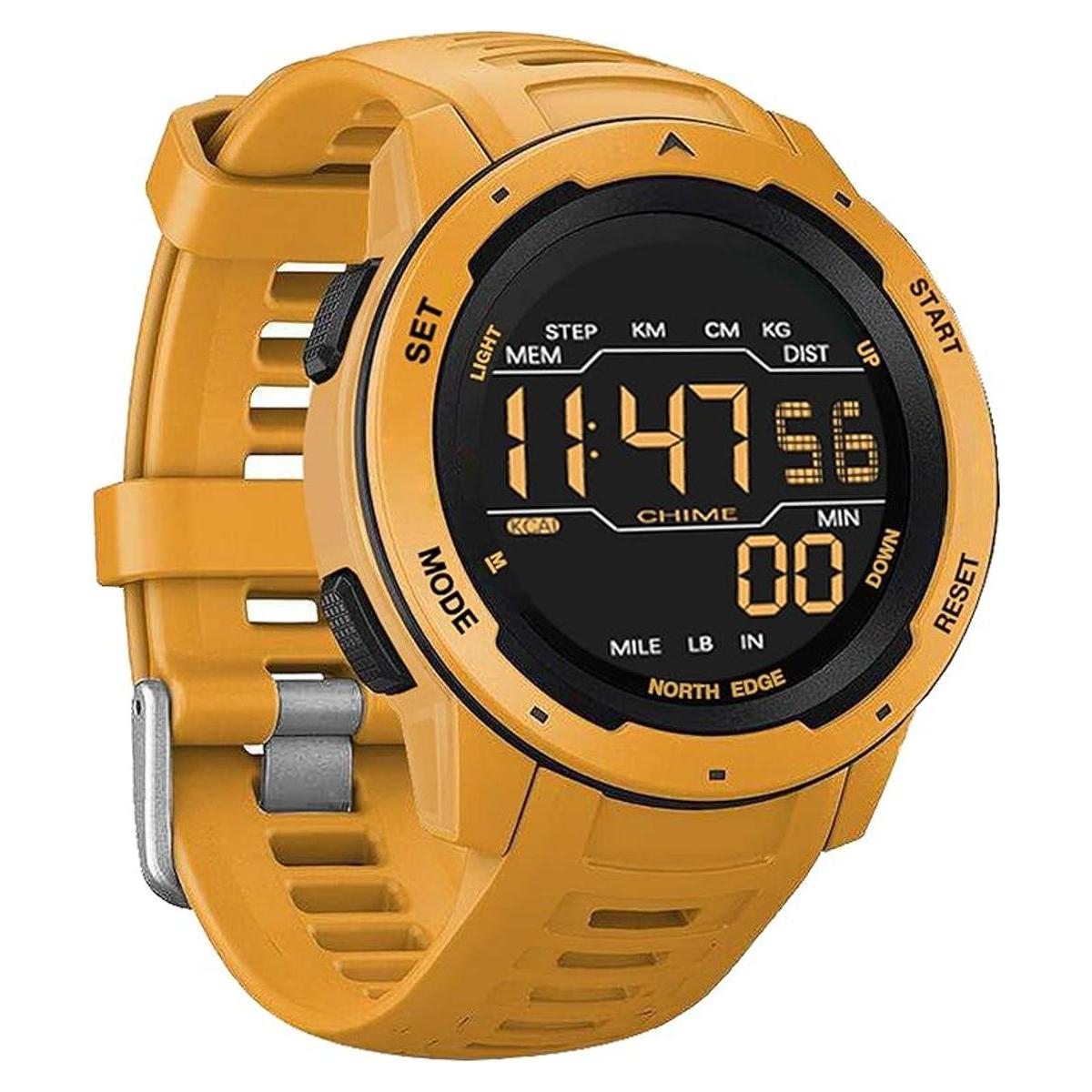 Reloj digital para hombre impermeable podómetro reloj