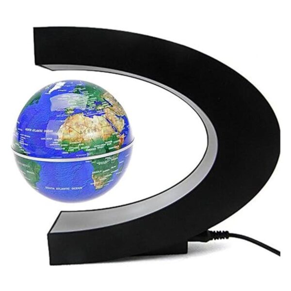 Globo giratorio flotante con luces LED forma C de
