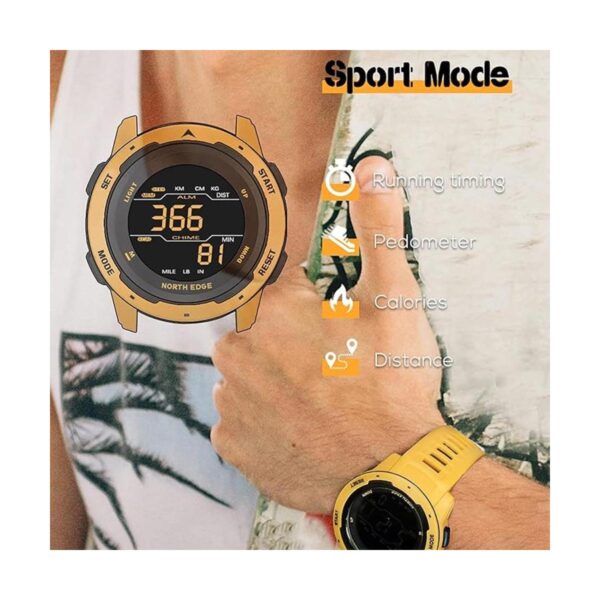 Reloj digital para hombre impermeable podómetro reloj