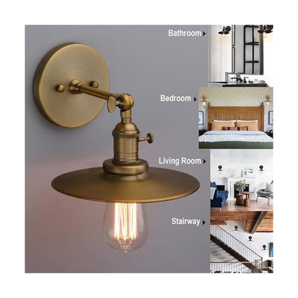 Phansthy Aplique de pared industrial de 1 luz con acabado_2