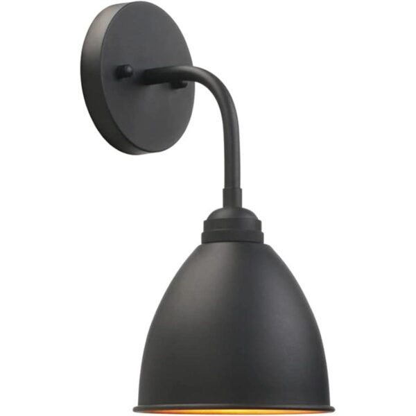 Phansthy Aplique de pared industrial de granero negro mate_1