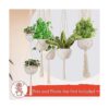 Feedee Colgadores de plantas de macramé para interiores y_2
