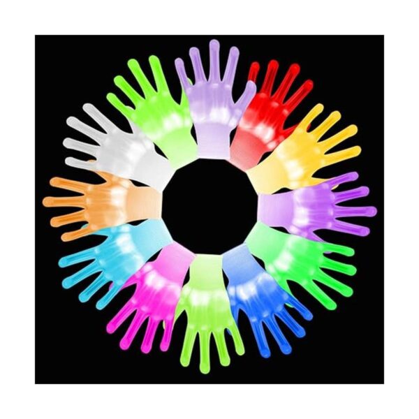 WEICHUANGXIN Guantes LED 12 color M