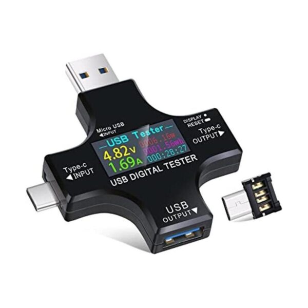 Eversame Probador USB 2 en 1 tipo C con pantalla a color