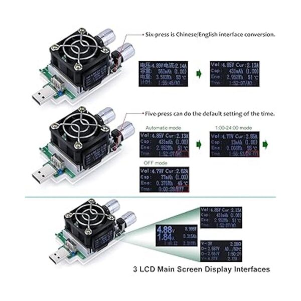 Medidor de potencia USB Eversame de 35 W de corriente_3