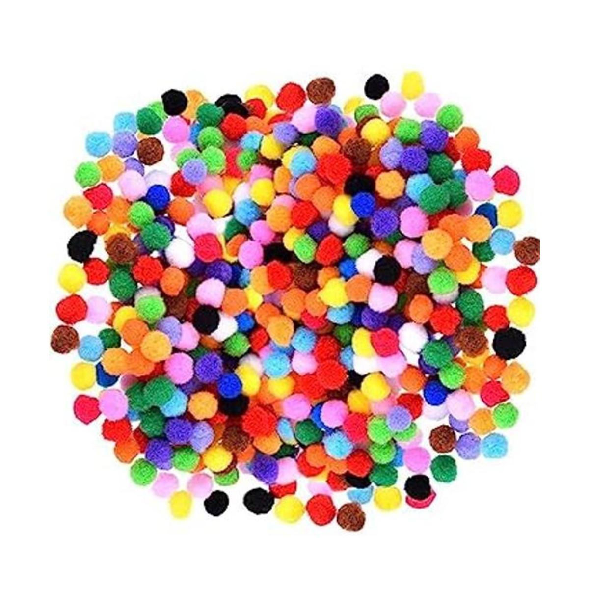 1 Pack 1000pcs 15 mm surtido colores pompones para