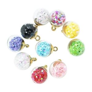 Colgante de bola de cristal con diseño de estrellas de la_1