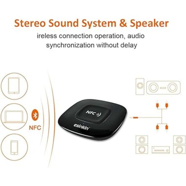 Esinkin Adaptador de audio inalámbrico Bluetooth 4.0_6