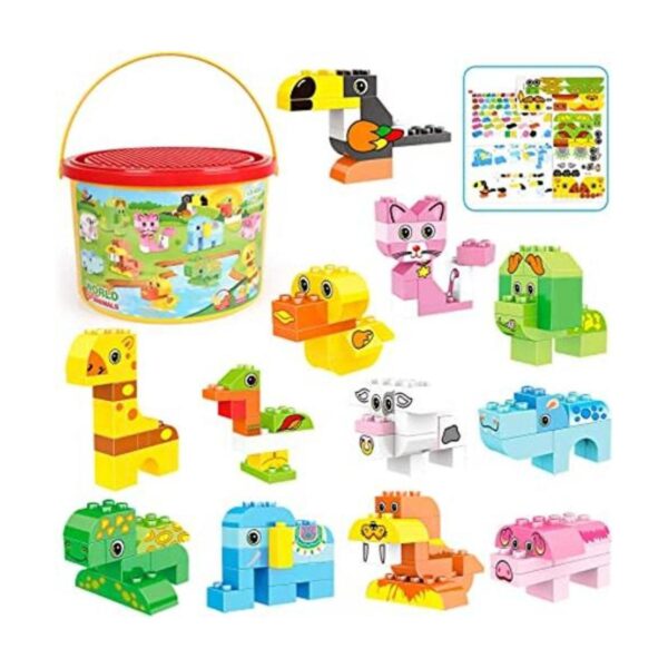 Juego de bloques de construcción de animales 122 piezas_1