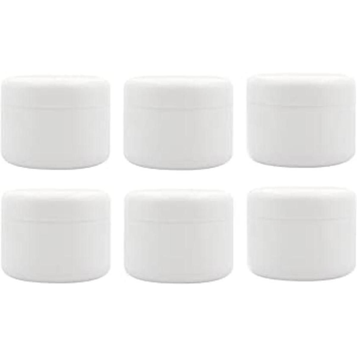 Ericotry Tarro de plástico blanco con tapa de cúpula