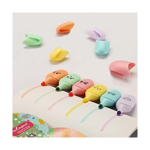 6 piezas de mini rotulador Kawaii Stuff Color Pastel Punta_3